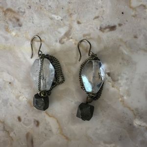 Anthropologie Jewelry - Beautiful Statement Stone Chain Anthro Earrings Anthropologie Jewelry - Beautiful Statement Stone Chain Anthro Earrings